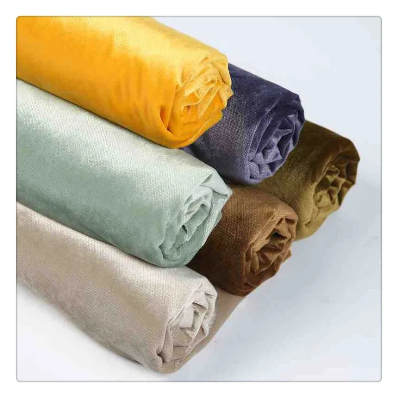 Colorful design polyester breathable home textile korea velvet sofa fabric