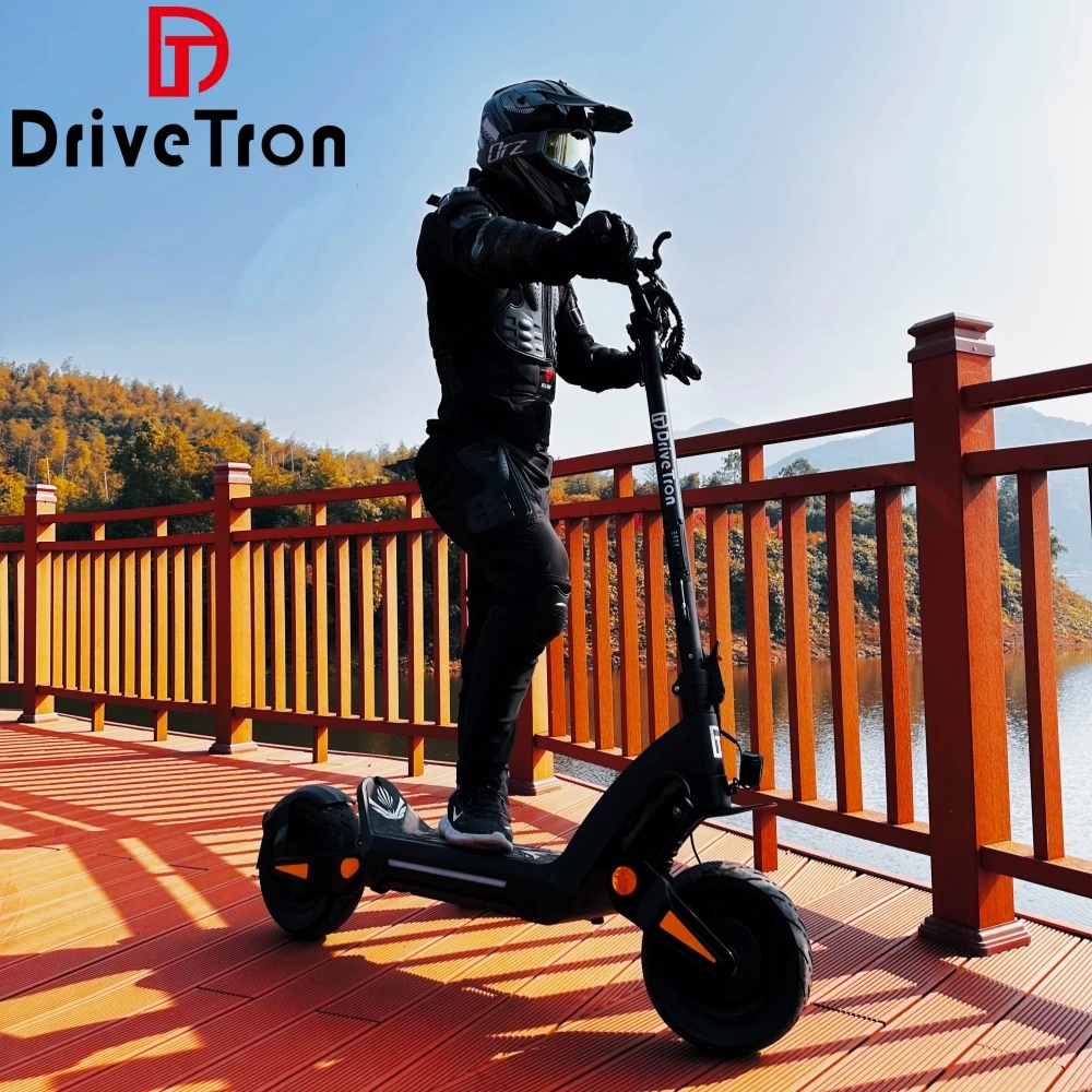 DriveTron NEW 48V 2000W dual motor Off road All Terrain Electric Scooter 11 inch fat tire 100KM longer rang mobility e scooters
