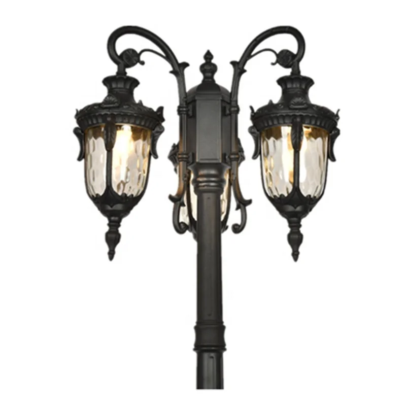 Waterproof LED Garden Light Antique Street Light Double arms Vintage garden light