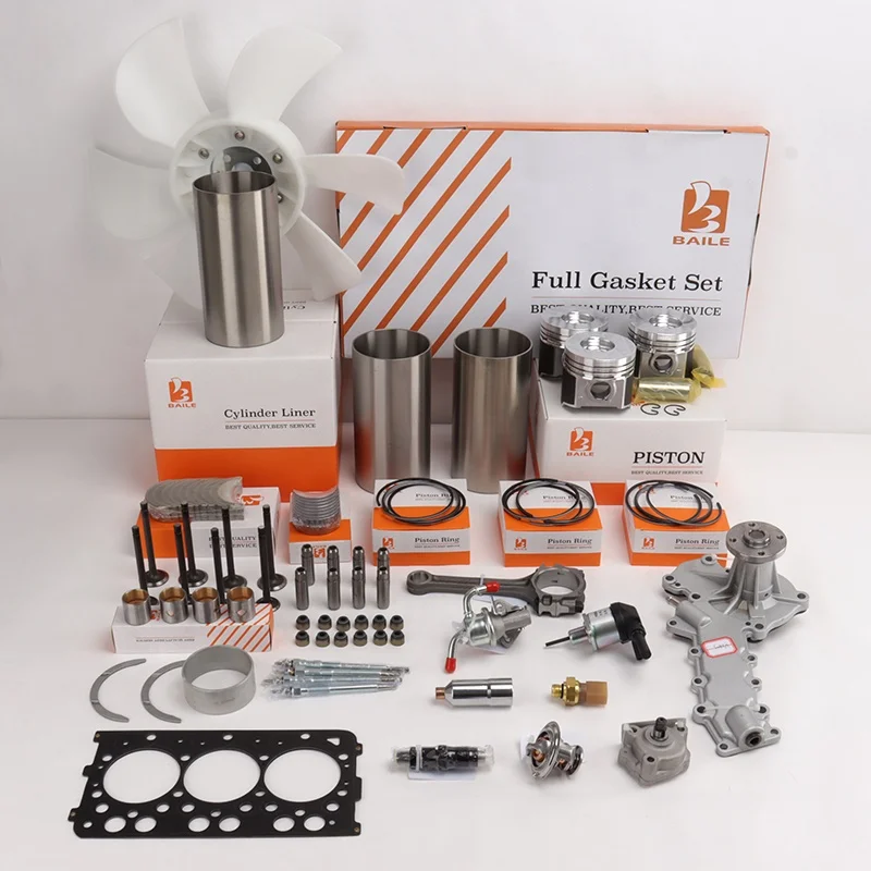 Diesel Engine D1803 Overhaul Kit Rebuild Kit Repair Kit With Piston Ring Liner Full Gasket Set Bearings Valves For Kubota Engine