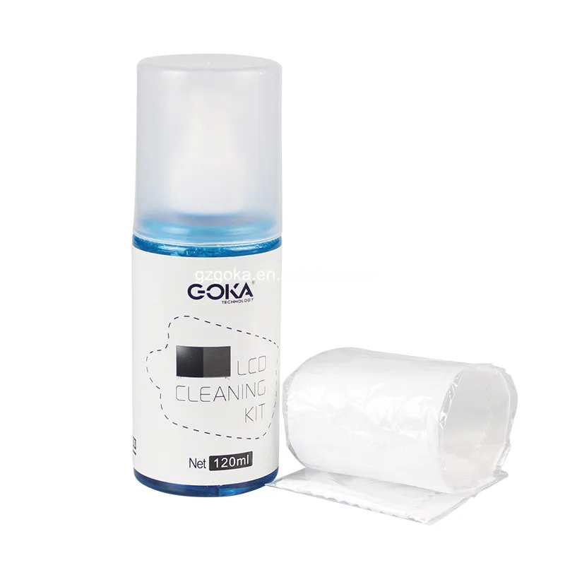 Самые продаваемые товары, раствор для очистки экрана с тканью из микрофибры, 2 в 1, комплект для очистки ЖК/плазменного экрана
