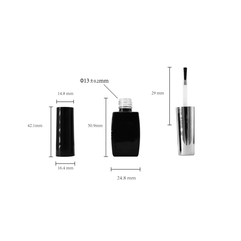 10ml custom private label low moq luxury unique nail polish bottles empty uv gel bottle with cap