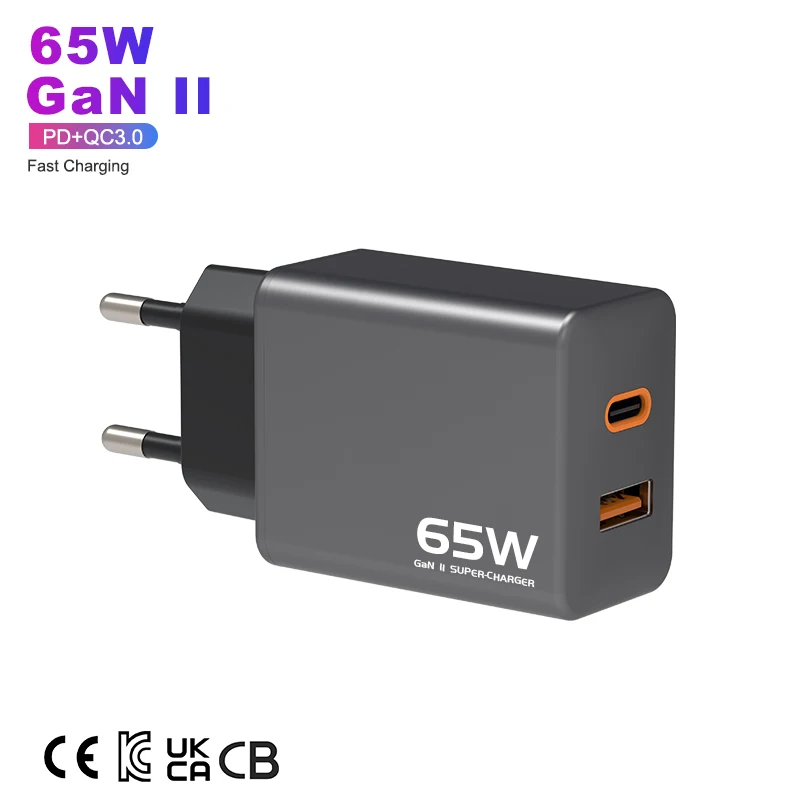 KYT 65W KR Plug CE/KC/ETL/SAA/Rohs/UKCA fast pd oem multi usb chargeur Charger station For iPhone Apple Samsung s20