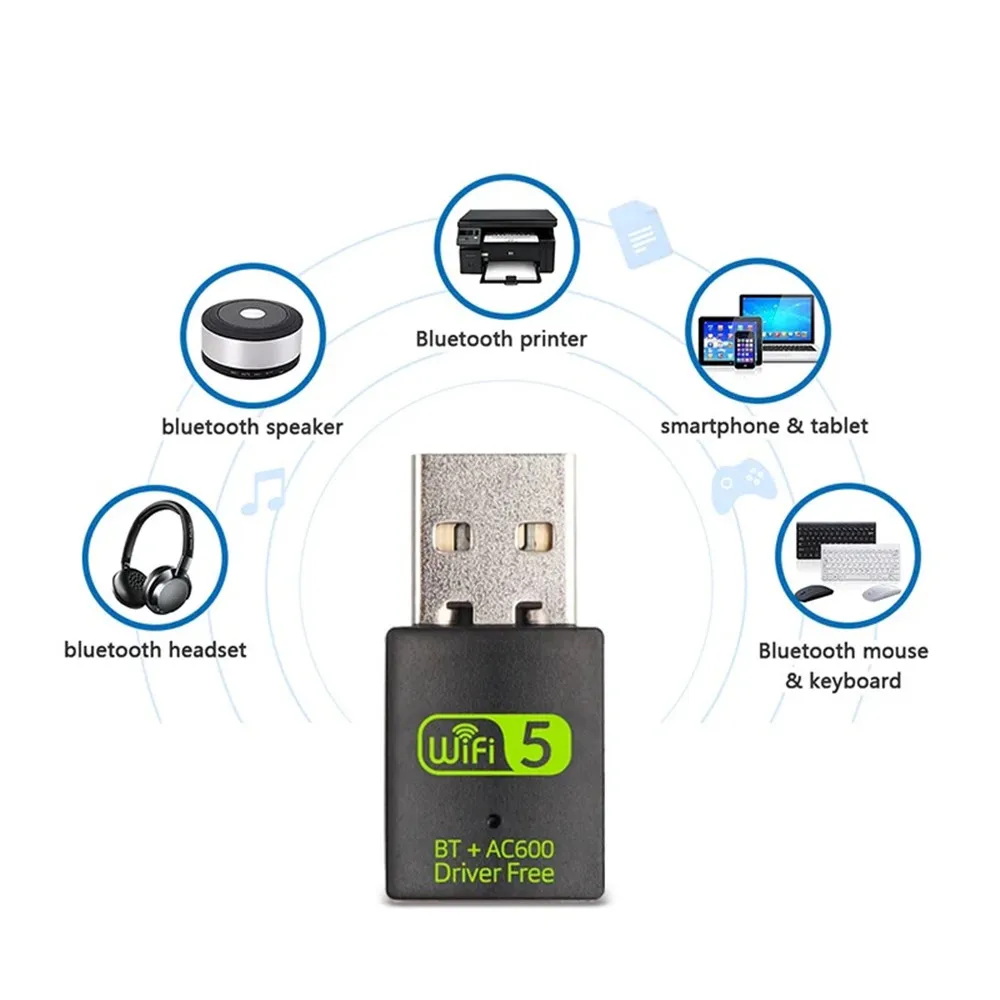 OEM RTL8821CU 600 Мбит/с Wi-Fi с синим зубом двухдиапазонный 2,4 г 5,8 Г передатчик приемник беспроводной USB WiFi адаптер для ПК ноутбука