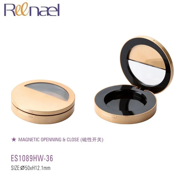 Empty makeup diameter 27mm 36mm magnetic jar pink single eyeshadow containers