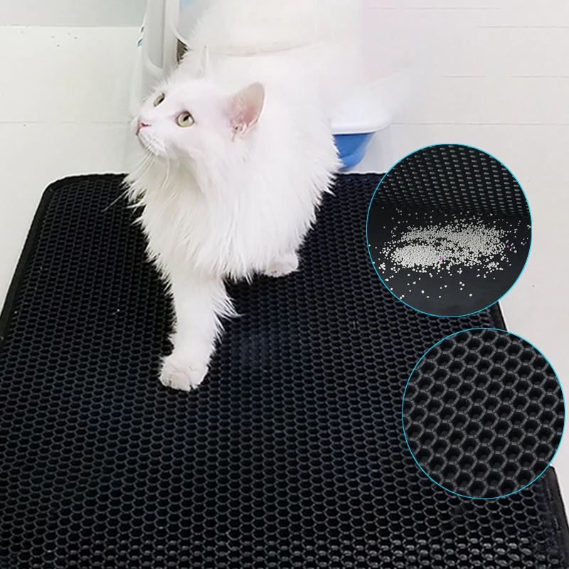 Cat Litter Mat EVA Double-Layer Cat Litter Trapper Mats with Waterproof Bottom Layer non-slip pet litter Cat Bed mat