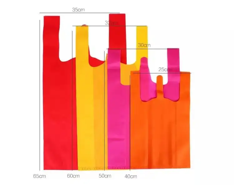 ECO Friendly D cut pp non woven T-shirt bag Easy degradation S# nonwoven shopping bags gift bags