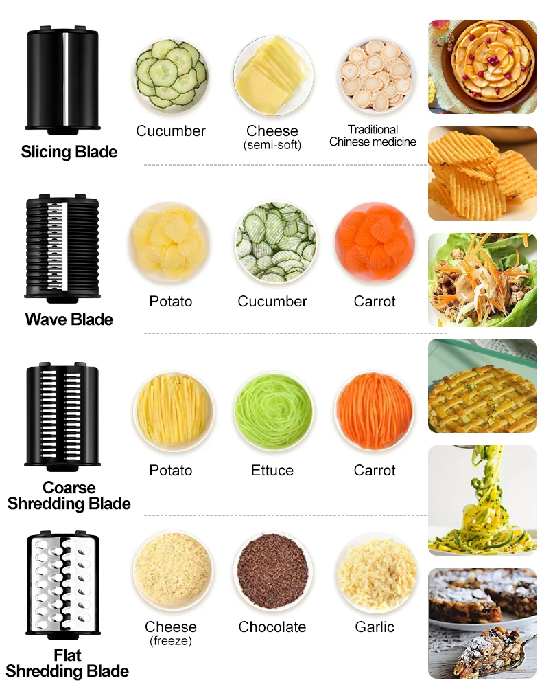 Cheap Food processor Vegetable cutter slicer cheese grater nut cookie powder Electric vegetable shredder salad cutter chopper