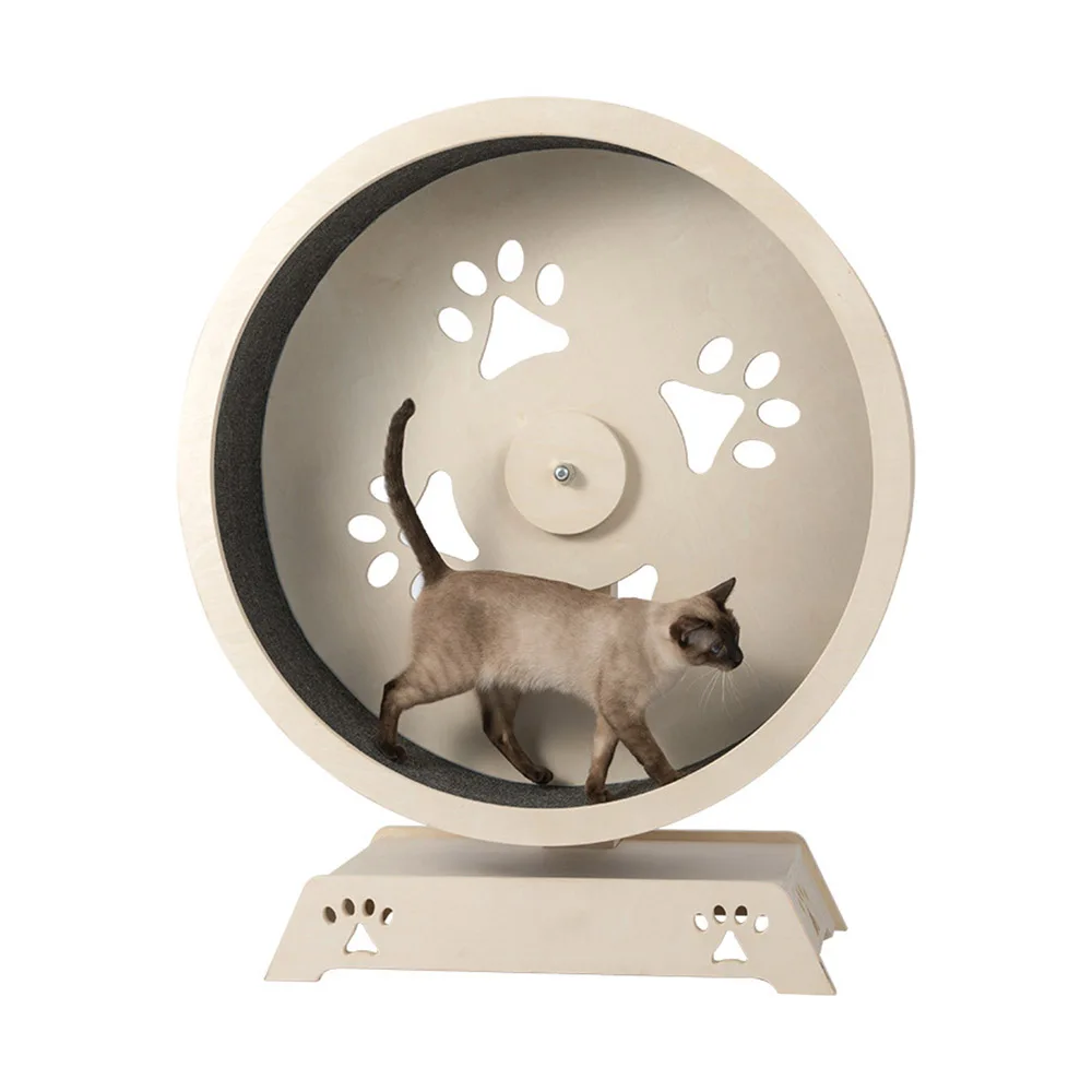 Saiji solid wood cat climbing frame mute treadmill cat toy cat interactive sports exercise wheel toy pet supplies