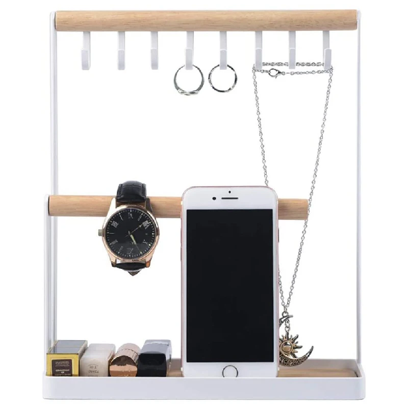 Japanese style iron jewelry rack entry porch key shelf necklace earrings jewelry storage display rack for home storage