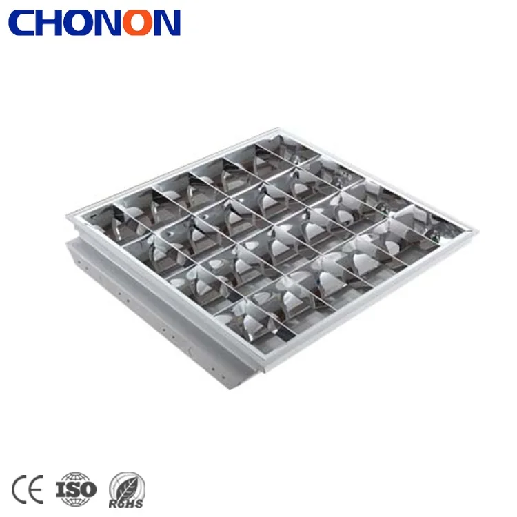 White Steel Housing Diammables Grille Light With Electronic Ballast