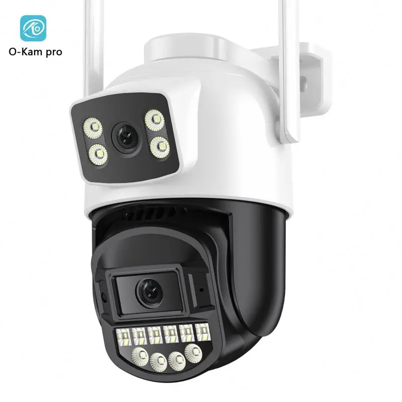 Cctv Out Dor Indoor Wifi High Quality Camera Icsee 3 Lens Rechargeable Kamera Night Vision No Tablet Outdoor Ip66