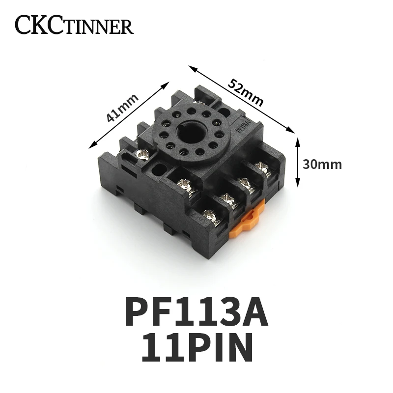 Relay Socket Base PF083A 8pin PF113A 11pin For DH48S ST3P AH3-3 MK2P JTX-2C H3CR Rail Mounting