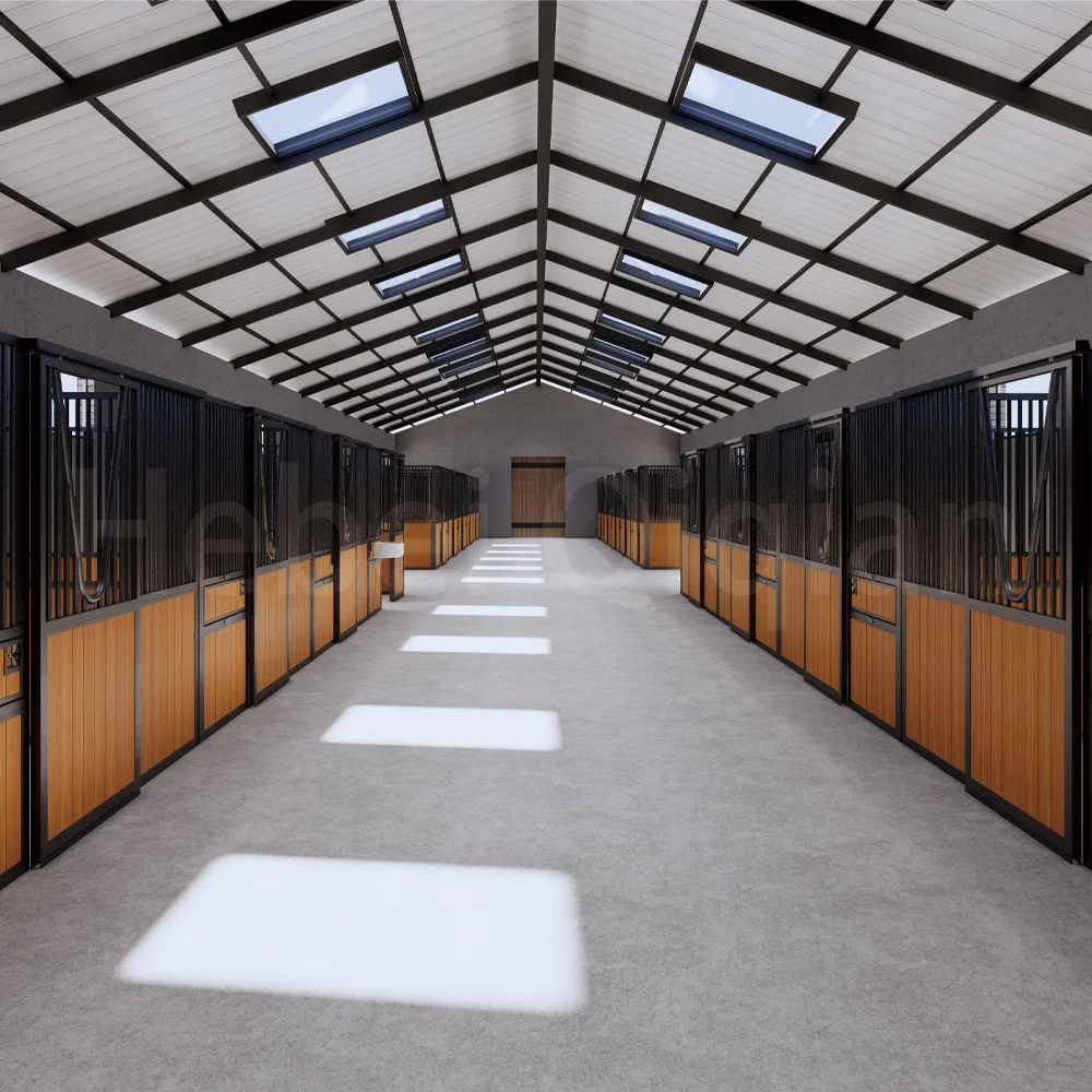 4.2x2.2m 3x2.2m 3.6x2.2m Outside Portable Horse Stables Stall Movable Equestrian Race Metal Barns For Horse Stable House