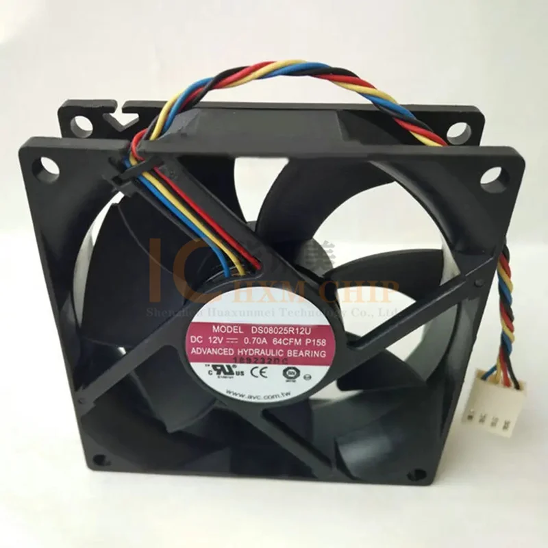 DS08025R12U 8 см DC12V 0.7A 4-проводной/контактный PWM Вентилятор охлаждения ЦП шасси