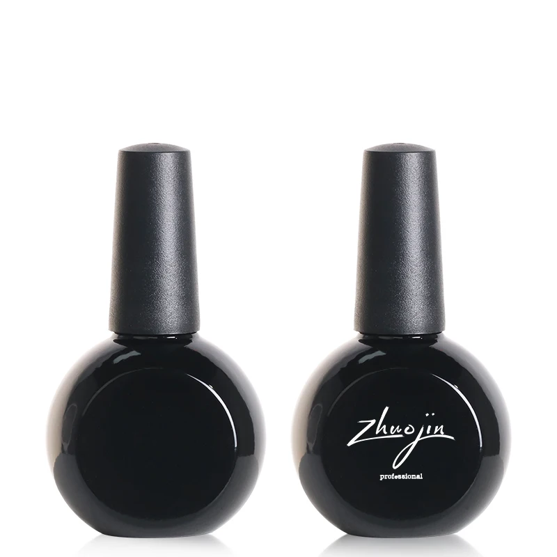 32ml Cute Round Glass UV Gel Oil Cosmetic Packaging Eyelash Extension Bottle Black Nail Polish Glue Bottles