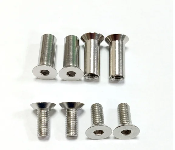 Hex Socket Flat Head Stainless Steel Rivet Bushing Sleeve Nut 6mm Binding Screw Nut M6