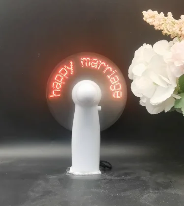 New Product Mini Portable Handy Led Custom Message Battery Fan,Programmable Led Display Handheld Electric Fan