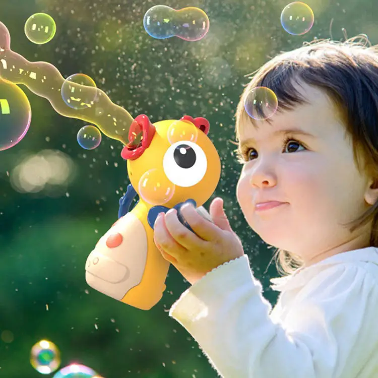 2023 Hot Sell Product Kids Adult Summer Outdoor Toys Electric Soap Gatling Bubble Machine Toy Cute Duck Bubble Gun
