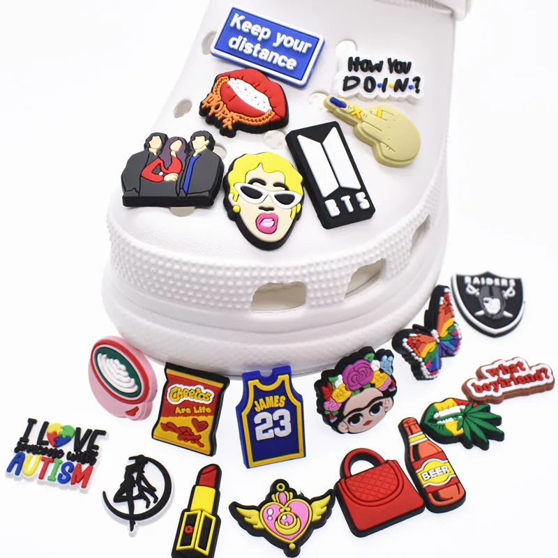 Assorted Croc Charms Soft PVC Shoe Charms wholesale croc shoe charms bulk vendor for croc girls boys party gifts