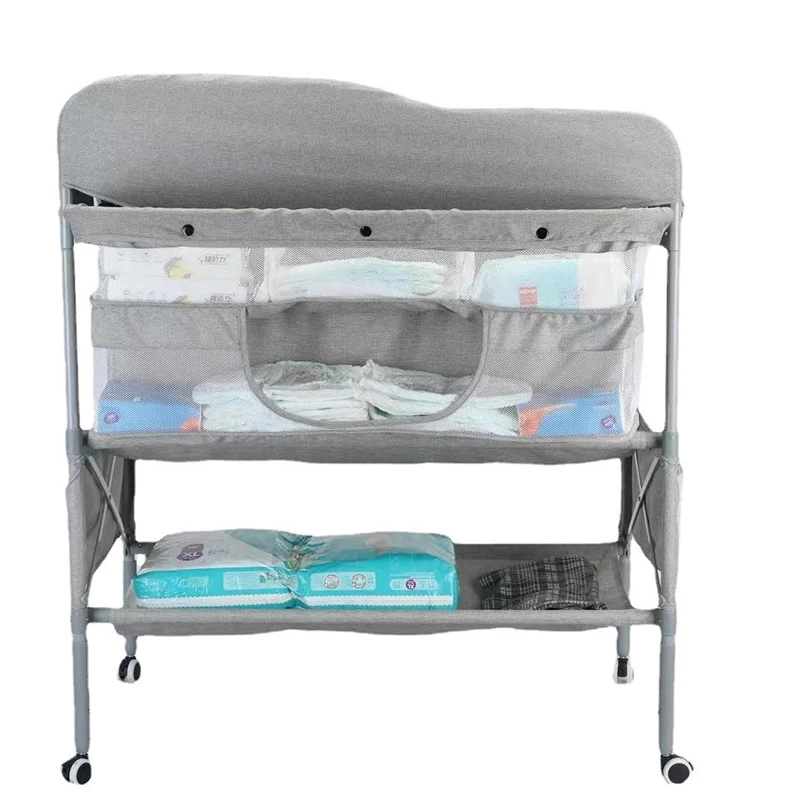 Kids diaper table organizer portable bath nursing changing table multipurpose standing baby bathing table