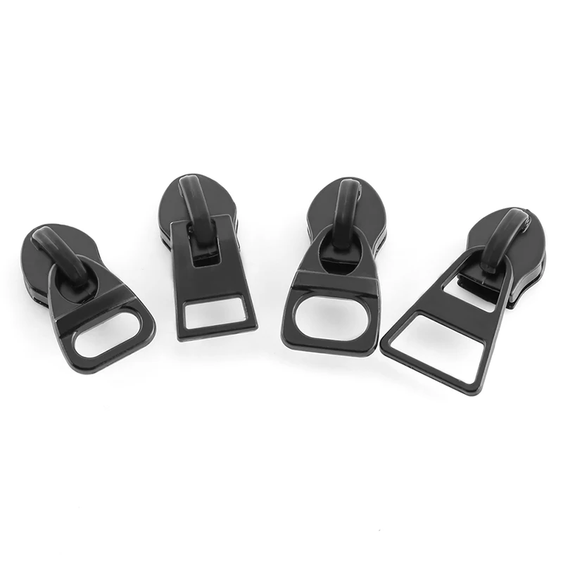 New Design Electrophoresis Matt Black Zipper Pull Nickel Free Zinc Alloy No 5 Zipper Puller For Handbag