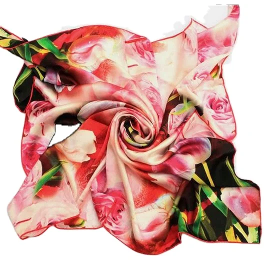 printed promotional digital print scarf indian silk shawl