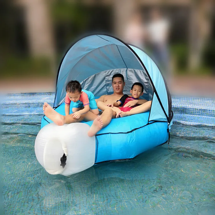 Hot Sale Outdoor Double Inflatable Air Sofa Camping Inflatable Lounger with UV-proof Tents