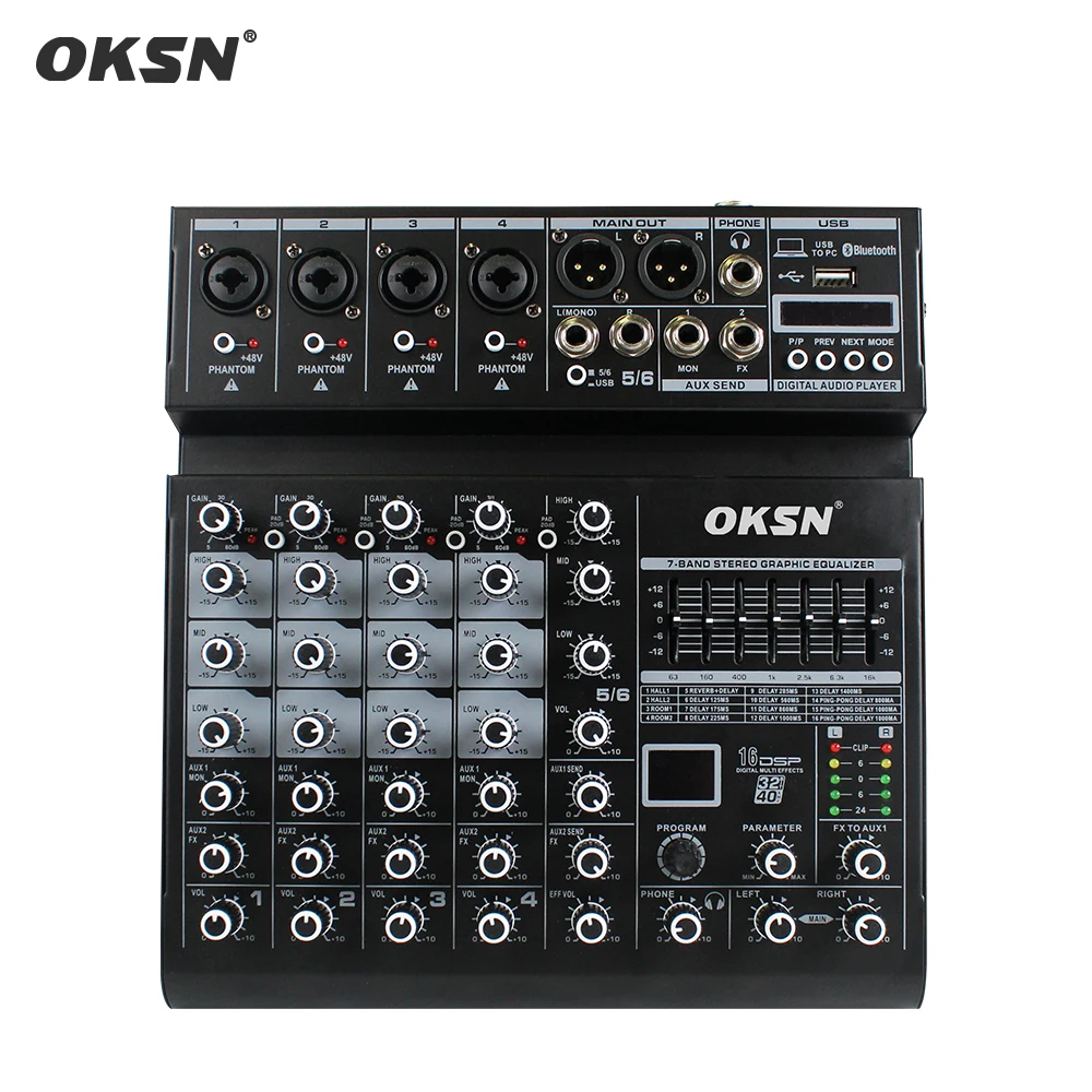 
Hot Selling Cheap 6 channel Sound Mixing Mixer Console Audio 