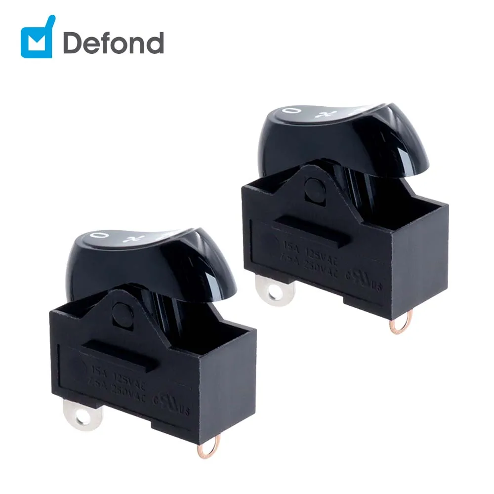 Defond ARG-1215B-P-JKS34-85R SPDT 3 position hair dryer switch 10A 250 T85 5e4 15a 125vac 7.5a 250vac 3 way rocker switches