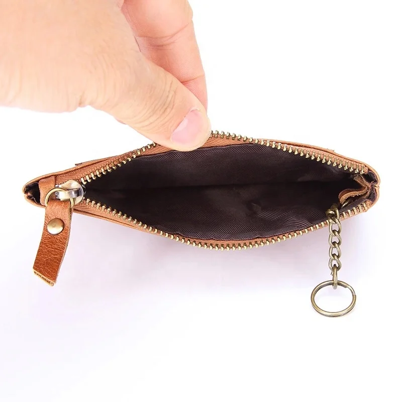 
Genuine Leather Small Change Money Bags Key Holder Case Mini Functional Coin Purses men Coin Purses 