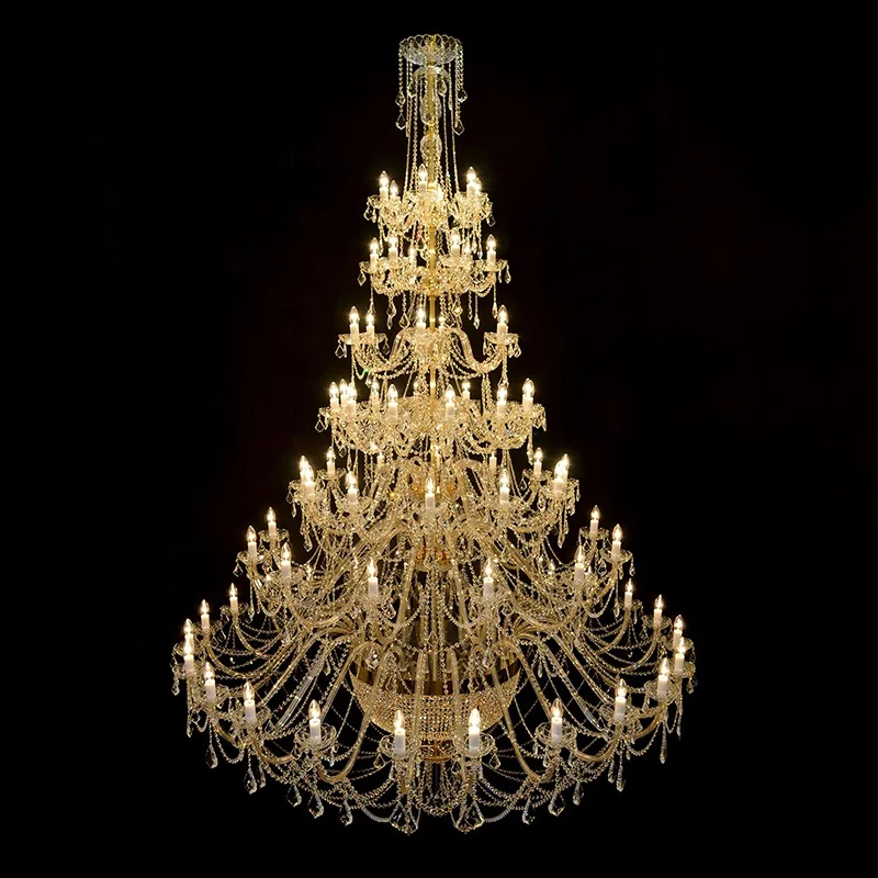 large candle k9 glass crystal chandelier foyer lighting hanging chandelier pendant for hotel