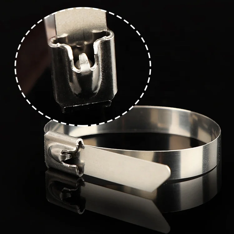 
Wholesale High Quality Ball Lock Type 201/304/316 metal cable tie 