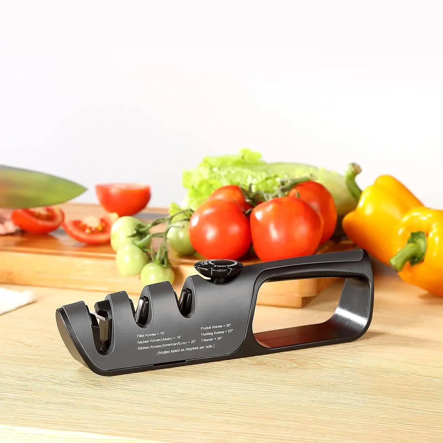 Professional 3 in 1 Knife Sharpener with Adjustable Angle Button scissor sharpening machine