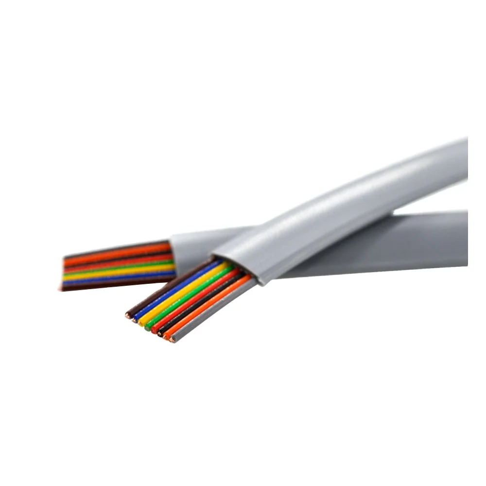 RJ45 8p8c 30/28/26AWG Copper Wire 8 Core Telephone Flat Cable 8C