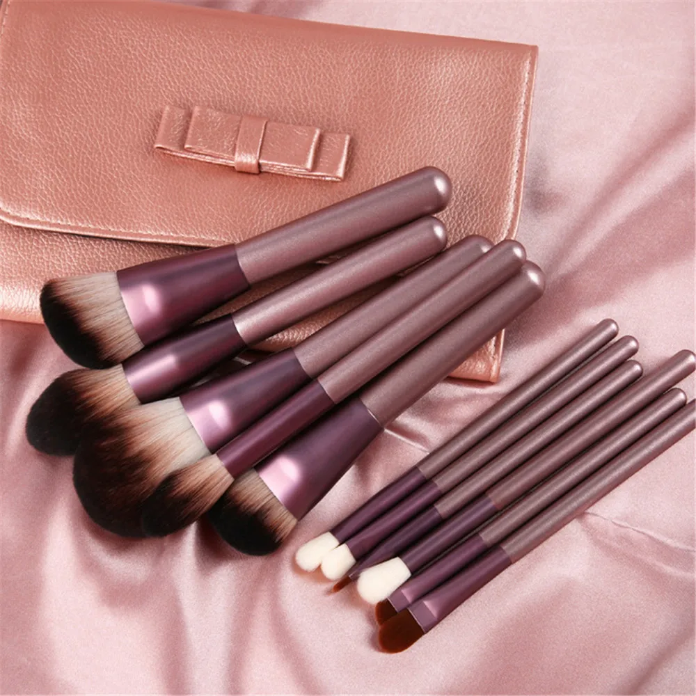  Частная этикетка кисточек для макияжа с логотипом Make Up bruhes набор женский макияж кисти 12
