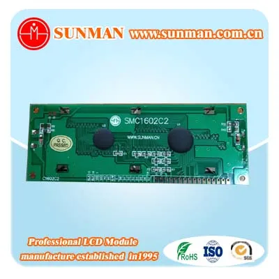 Low price monochrome supertwist stn 16x2 character lcd module