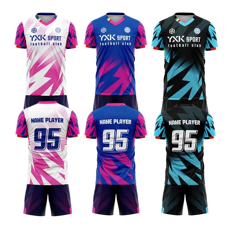 Custom Blank Sublimation Printing Jersey Soccer Kits Customization Soccer Uniform Soccer Wear Football Training Kit