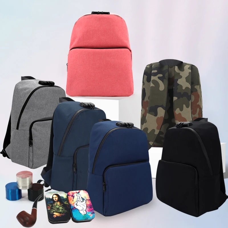 smell proof book bags personalised rick and morty smellpaoof carbon fiber lined odor proof backpack with combination lock