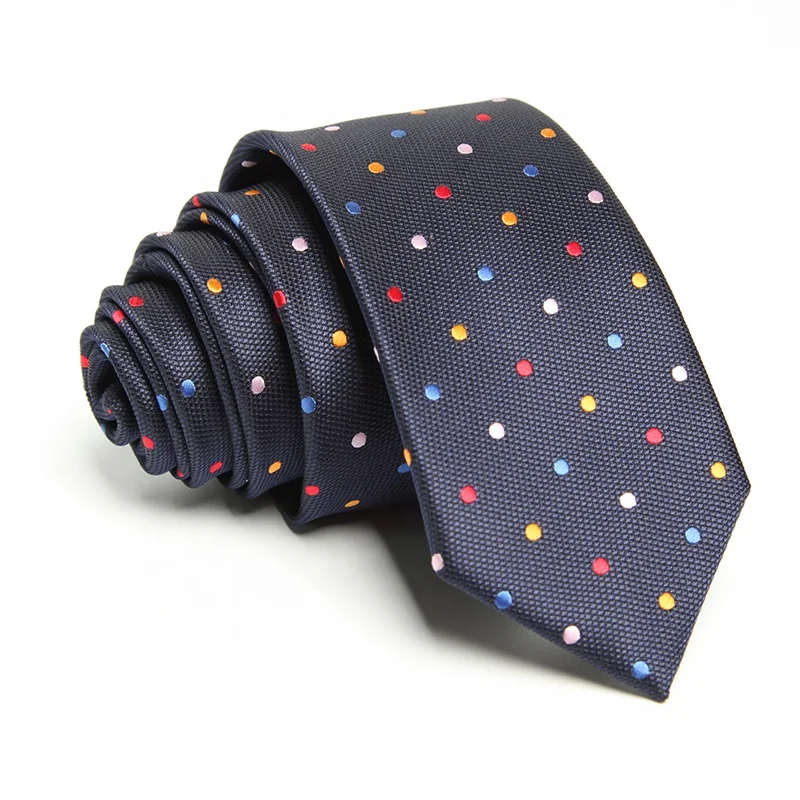 colorful polka dot necktie mens 6cm width high quality business suit slim wedding microfiber skinny neck tie men