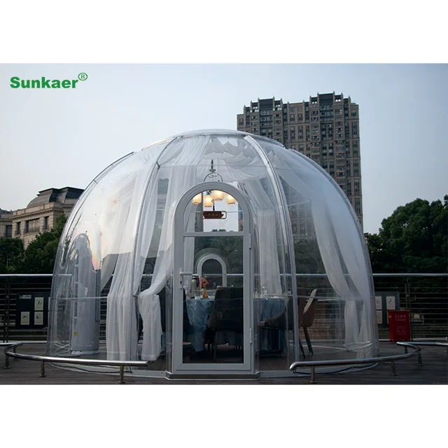 Anti rust/uv/rain/snow cheap price Polycarbonate Clear Skylight Round Dome Crystal Igloo Dome Bubble Tent movable dome room