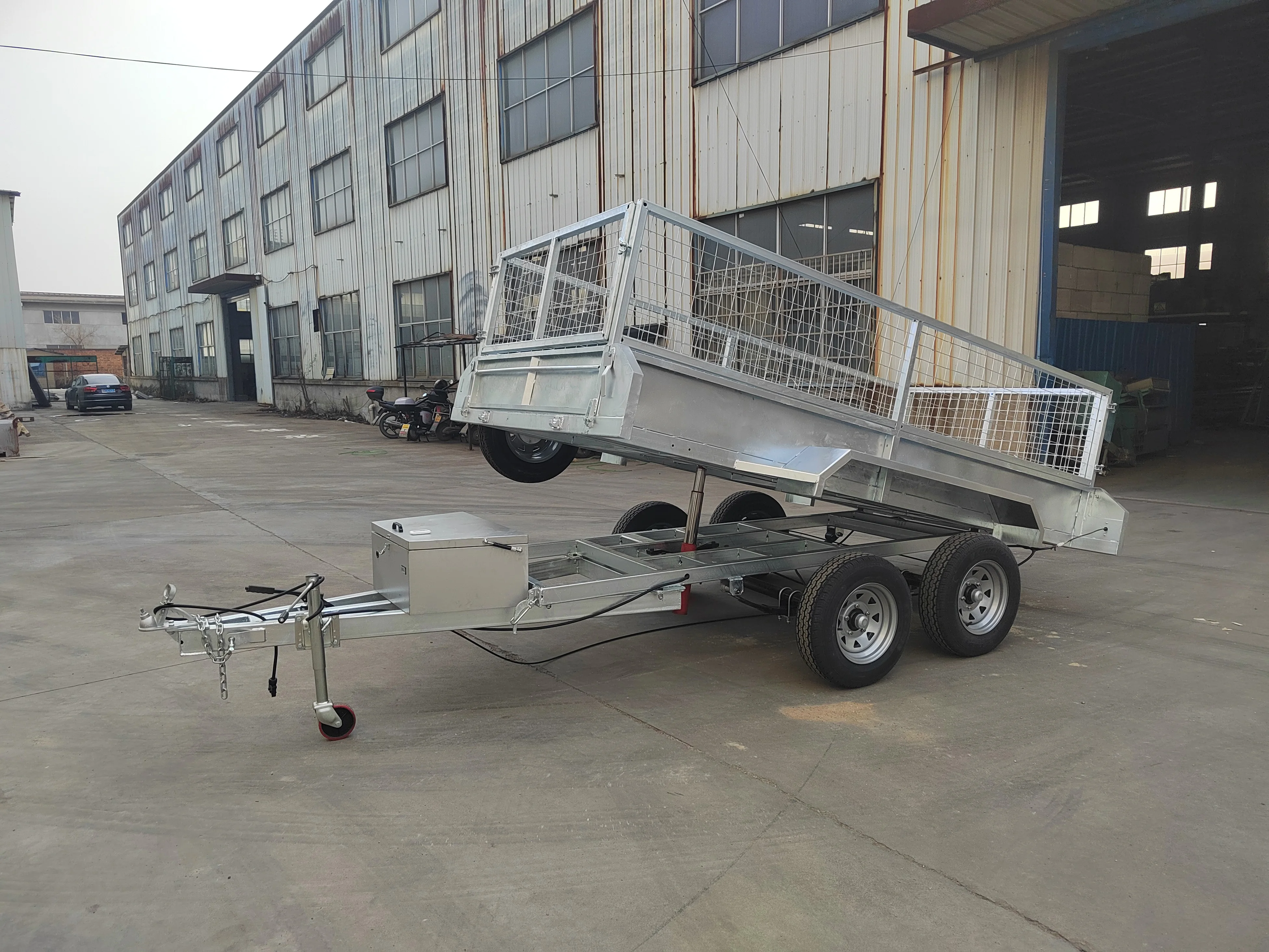 Factory price truck trailers 6x4 7x5 customized hot dipped galvanized  farm cage trailer