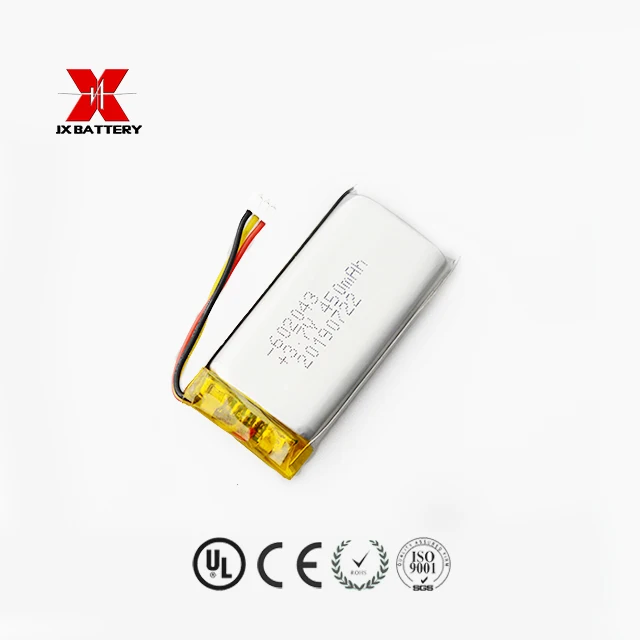 lipo battery 602043 450mAh lithium polymer cell for intelligent sweeper robot