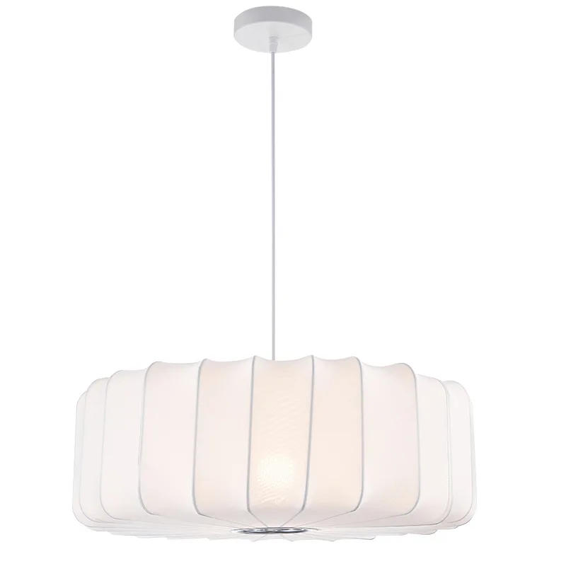 New restaurant chandelier American cloth lamp Japanese style simple hotel lobby light