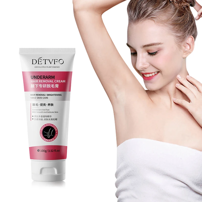 Manufacturers Detvfo Organic Herbal Aloe Hair Inhibitor Ladies Body Under Arm Face Korea Permanent Hair Removal Cream For Girls