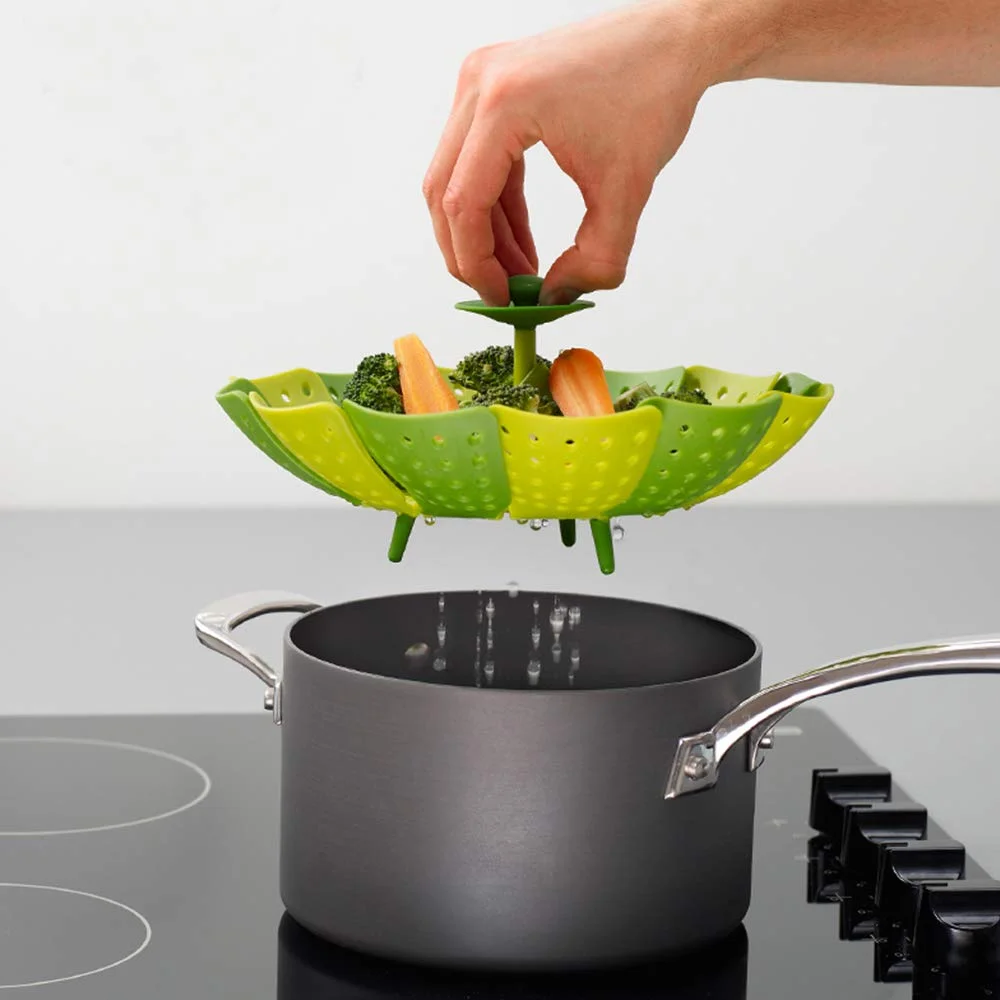 BPA Free & Food Grade Approved Food Grade Dishwasher Safe Silicone Steaming Basket