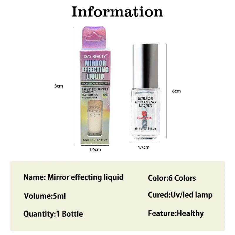 Long Lasting Nail Art Uv Gel Polish Chrome Pigment 5ml Customized Own Logo Chrome Liquid