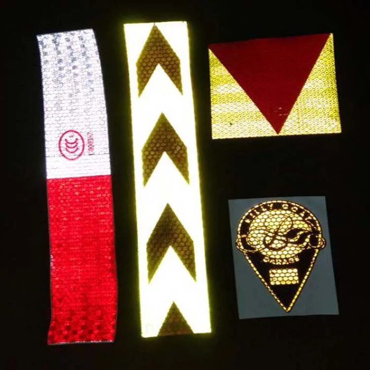 customized logo barcode printing high visibility adhesive film sheet die cut light reflective wall sticker for children gifts