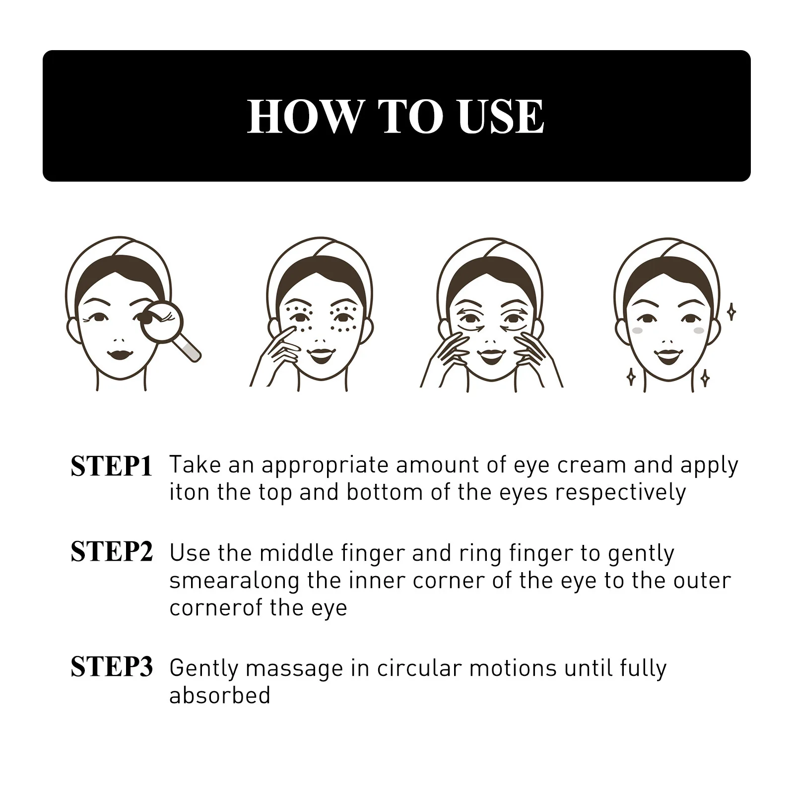 Eye Firming Lifting Cream Hydrating Improving Fine Lines for Eye Bags Dark Circles Beauty Personal Care Product Crystal Material