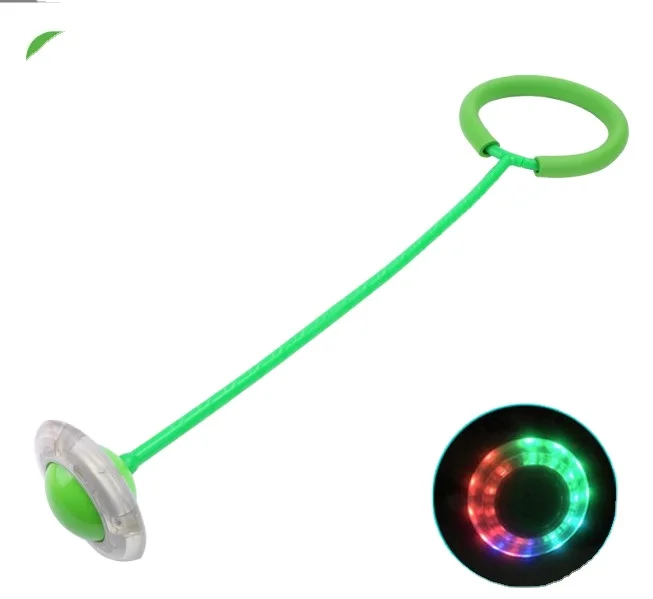 Foldable Ankle Skip Ball Flash Jump Colorful Sports Swing Ball outdoor hanging led light balls